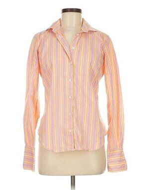 Lands End Striped Button Down Shirt - SZ 8